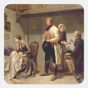 Adesivo Quadrado Um brinde ao casal contratado