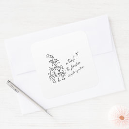 Adesivo Quadrado Um brinde ao casamento para sempre
