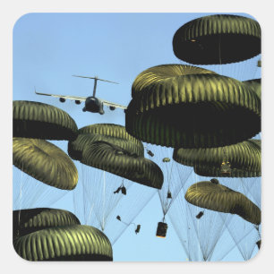 Adesivo Quadrado Um C-17 Globemaster III da força aérea de E.U.