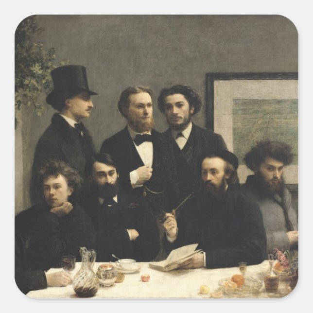 Adesivo Quadrado Um canto da Mesa, 1872 (Frente)