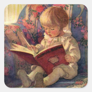 Adesivo Quadrado “Um Canto Tranquilo” por Jessie Willcox Smith