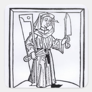 Adesivo Quadrado Um carpinteiro