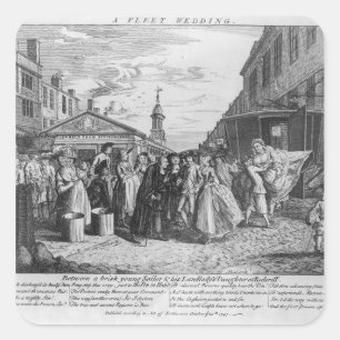 Adesivo Quadrado Um casamento da frota, 1747