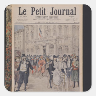 Adesivo Quadrado Um casamento numa Bicicleta