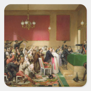 Adesivo Quadrado Um Casamento sob a Comuna de Paris de 1871