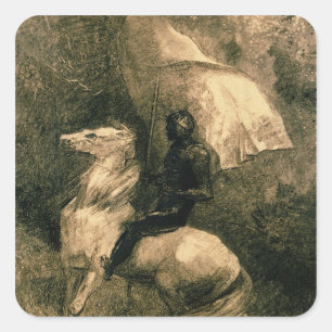 Adesivo Quadrado Um cavaleiro, c.1885