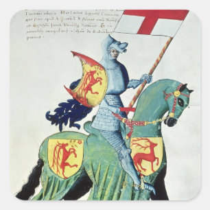 Adesivo Quadrado Um Cavaleiro Carregando os Braços de Verona