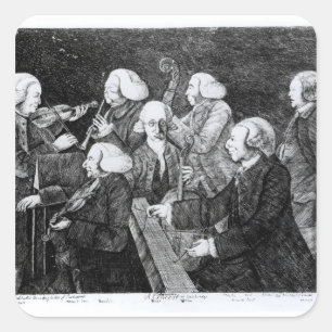 Adesivo Quadrado Um concerto em Cambridge, 1770