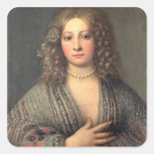Adesivo Quadrado Um Courtesan (óleo em canvas)