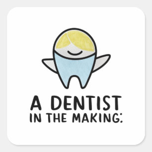 Adesivo Quadrado Um dentista em formação 