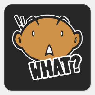 Adesivo Quadrado Um Design Engraçado