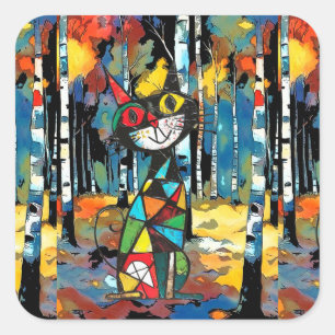 Adesivo Quadrado Um Dia Abstrato