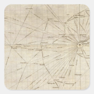 Adesivo Quadrado Um diagrama dos Estados Unidos