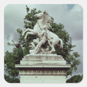 Adesivo Quadrado Um dos dois "Cavalos Marly", 1739-45