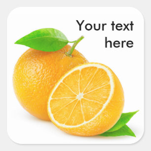 Adesivo Quadrado Um e meio laranja