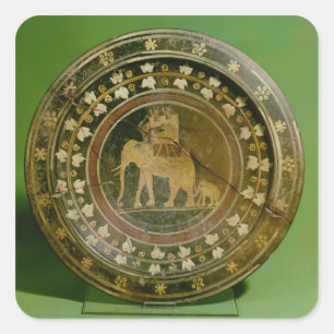 Adesivo Quadrado Um elefante usado na guerra contra