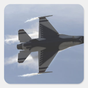 Adesivo Quadrado Um falcão F-16 de combate puxa G altos