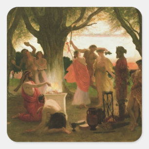 Adesivo Quadrado Um Festival Grego