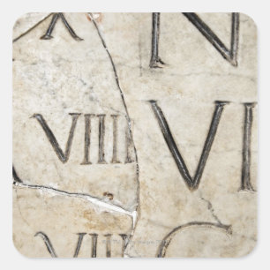 Adesivo Quadrado Um fim-acima de letras romanas antigas no mármore