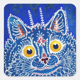 Adesivo Quadrado Um gato em estilo gótico por Louis Wain 