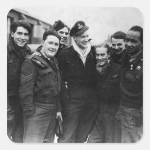 Adesivo Quadrado Um grupo de bombardeiro de Lancaster