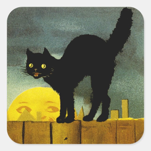 Adesivo Quadrado Um Halloween Feliz (Frente)