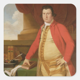 Adesivo Quadrado Um homem desconhecido, c.1764-69 (óleo em canvas)