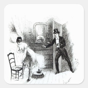 Adesivo Quadrado Um homem que visita uma prostituta