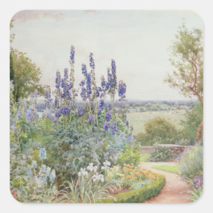 Adesivo Quadrado Um Jardim Próximo ao Tâmisa (c/c)