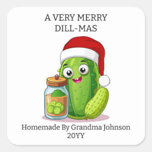 Adesivo Quadrado Um Jarro de Natal Muito Alegre Dill-Mas