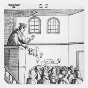 Adesivo Quadrado Um jesuíta que Preaching contra nossa bíblia