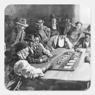 Adesivo Quadrado Um jogo de Faro em El Paso