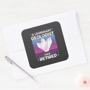 Adesivo Quadrado Um Legendário Geólogo Aposentou Engraçado A Geolog