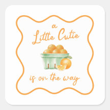 Um lindo chuveiro de bebê laranja cutie