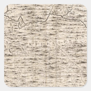 Adesivo Quadrado Um mapa do Império Britânico na folha 2 de Amér