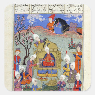 Adesivo Quadrado Um mensageiro traz a notícia a Siavosh