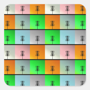 Adesivo Quadrado Um monte de cestas