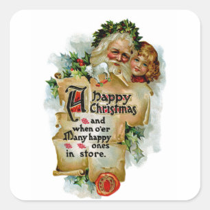 Adesivo Quadrado Um Natal feliz