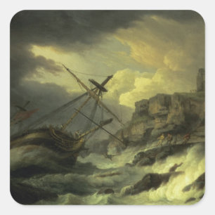 Adesivo Quadrado Um naufrágio, dito como o 'Dutton'