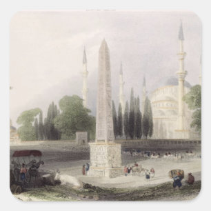 Adesivo Quadrado Um obelisk egípcio no Atmeidan, ou hipódromo