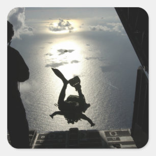 Adesivo Quadrado Um pararescueman da força aérea