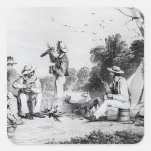 Adesivo Quadrado Um partido de exploração