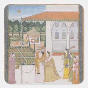 Adesivo Quadrado Um passeio do casal
