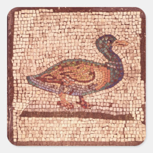 Adesivo Quadrado Um pato, detalhe de Orpheus que encanta os animais