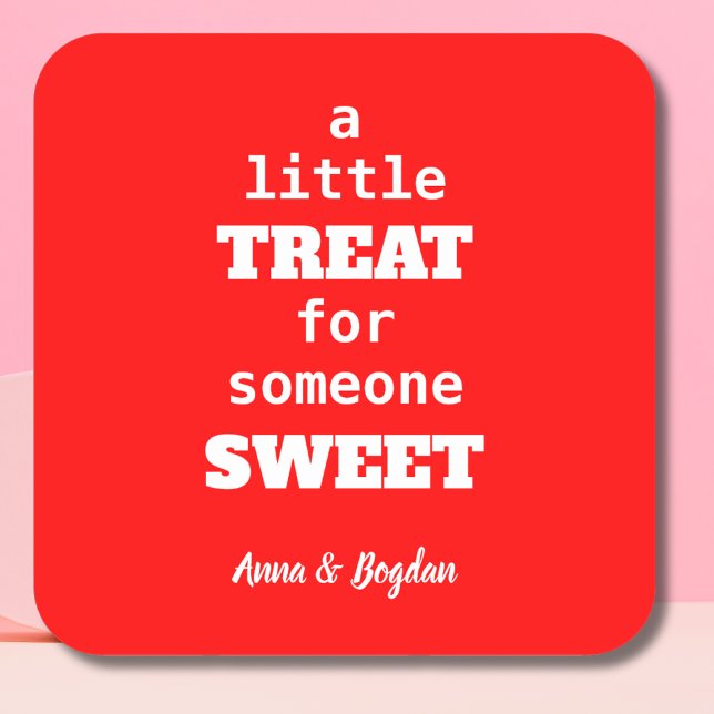 Adesivo Quadrado Um Pequeno Tratado Para Alguém Doce | Namorados ve (Criador carregado)