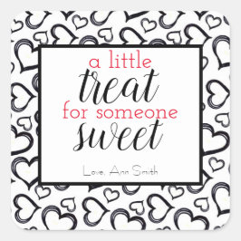 Adesivo Quadrado Um Pequeno Tratado para um Namorados doce