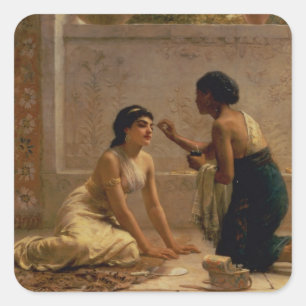 Adesivo Quadrado Um Personalizado Antigo