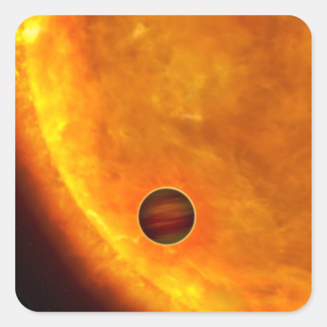 Adesivo Quadrado Um planeta do tamanho de Júpiter (Frente)