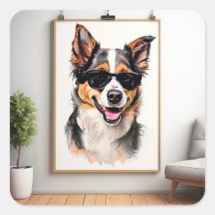 Adesivo Quadrado Um poster para amantes de cães Melhor Amigo do Hom
