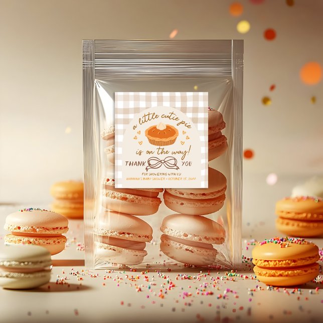 Adesivo Quadrado Um pouco de Cutie Pie está a caminho - Grande Stic (Criador carregado)